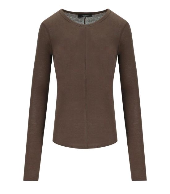 25FW 위켄드막스마라 긴팔 티셔츠 2525946041600 004 S Brown