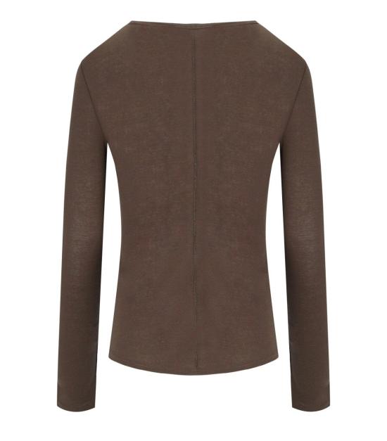 25FW 위켄드막스마라 긴팔 티셔츠 2525946041600 004 S Brown - WEEKEND MAX MARA