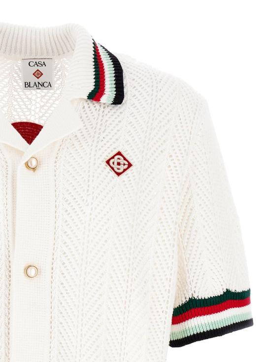 25FW 카사블랑카 반팔 셔츠 MPF25KW99601MONTAGNEONDULEE MULTICOLOR - CASABLANCA