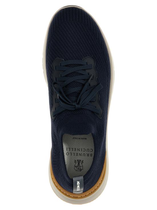 26FW 브루넬로 쿠치넬리 스니커즈 MZUWLBO253CEG72 Blue - BRUNELLO CUCINELLI