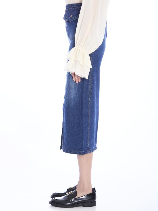24FW 끌로에 데님 스커트 CH24WDJ01150 BLUE - CHLOE