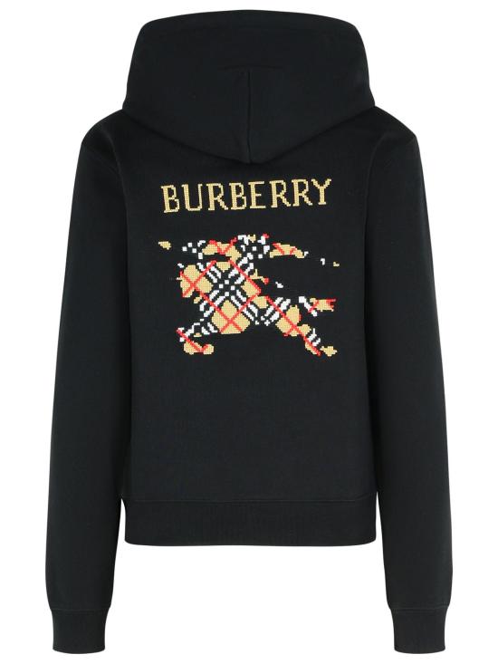 25FW 버버리 코튼 후드 티셔츠  8110966A1189 Black - BURBERRY