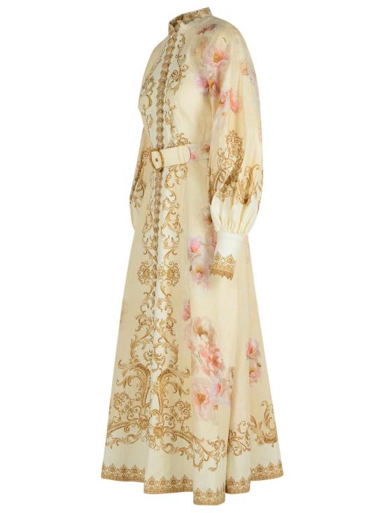 25FW 짐머만 미디 원피스 5168DF251CREAM PEONY Cream - ZIMMERMANN