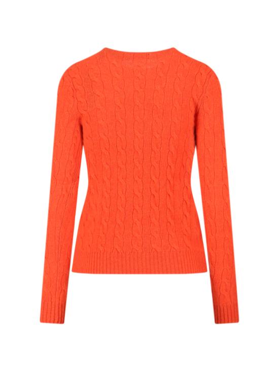 25FW 폴로 랄프로렌 폴로 자수 케이블 니트 스웨터 211 971865 010 Orange - POLO RALPH LAUREN