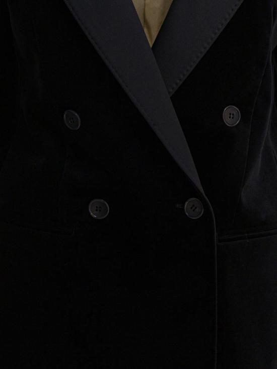 25FW 막스마라 벨벳 더블 브레스터드 블레이저 2521046181ORARIO007 Black - MAX MARA