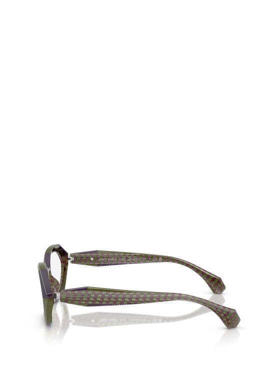 26FW 알랭미끌리 안경 A03530 001 POINT OLIVE DAMIER BORD PURPLE - ALAIN MIKLI