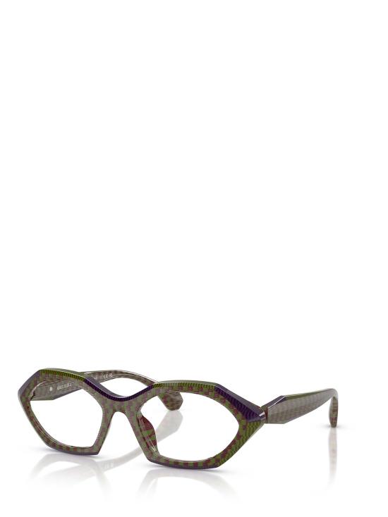 26FW 알랭미끌리 안경 A03530 001 POINT OLIVE DAMIER BORD PURPLE - ALAIN MIKLI