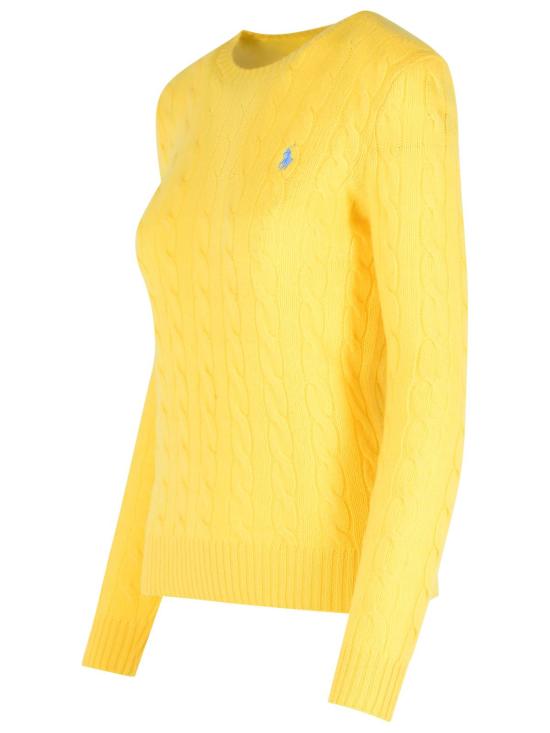 25FW 폴로 랄프로렌 폴로 자수 케이블 니트 스웨터  211971865007 Yellow - POLO RALPH LAUREN