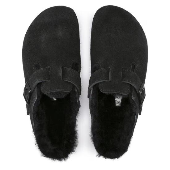 25FW 버켄스탁 뮬/슬리퍼 BOSTON SHEARLING 259883 BLACK Black - BIRKENSTOCK