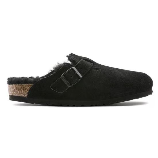 25FW 버켄스탁 뮬/슬리퍼 BOSTON SHEARLING 259883 BLACK Black - BIRKENSTOCK