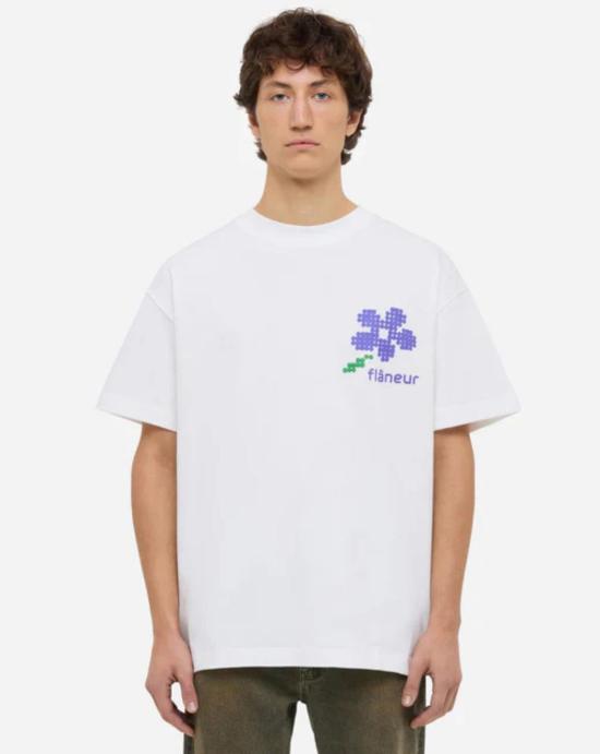 25FW 플라네르 반팔 티셔츠 FTSH018 051 White - FLANEUR