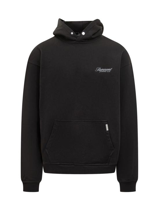 25FW 리프레젠트 긴팔 티셔츠 OCM41200 001 BLACK