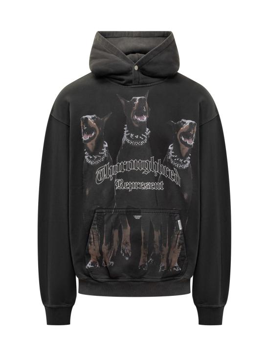 25FW 리프레젠트 긴팔 티셔츠 MLM41134 003 VINTAGE BLACK