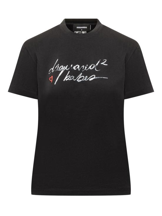 25FW 디스퀘어드2 반팔 티셔츠 S72GD0571D20020 900 BLACK
