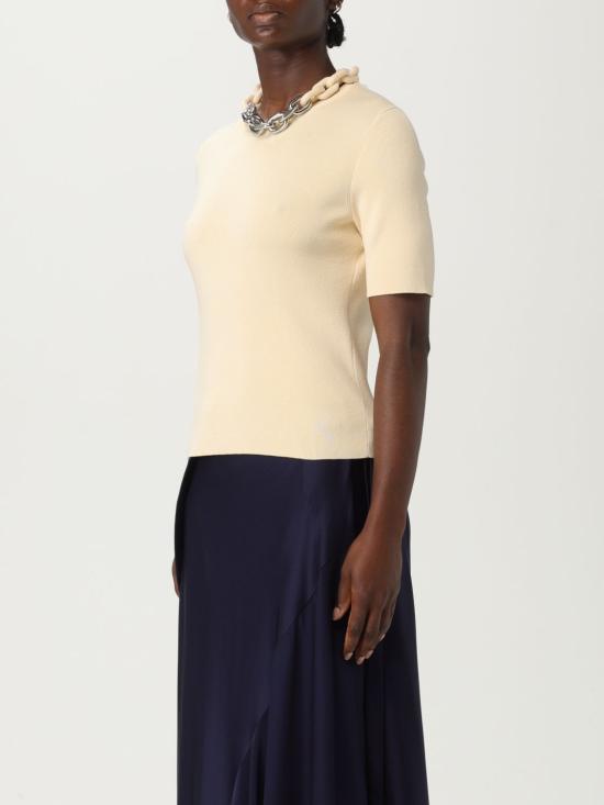 25FW 파코라반 반팔 티셔츠 25PMPU016ML0308 P255 Beige - PACO RABANNE