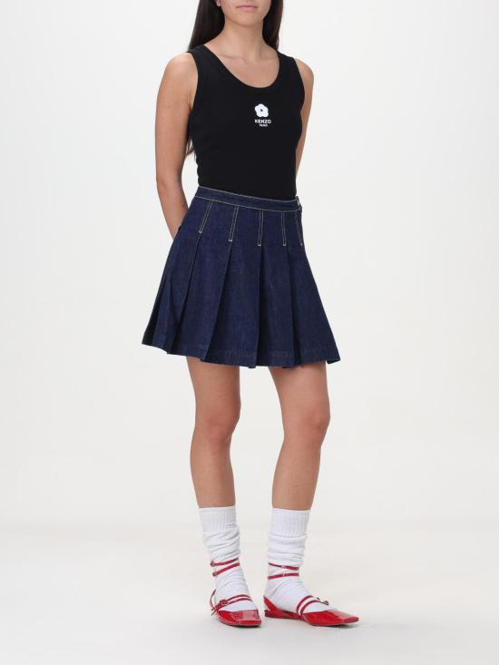  겐조 숏 스커트 FE52DJ2796B1 DM Denim - KENZO