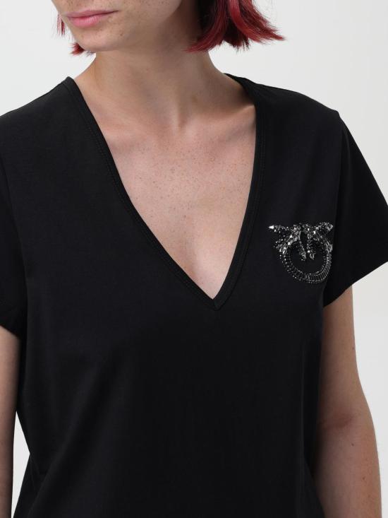 25FW 핑코 반팔 티셔츠 100372A24E Z99 Black - PINKO