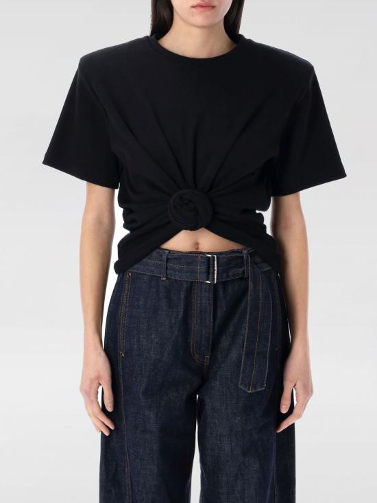 26FW 마그다뷰트림 반팔 티셔츠 182425 Black