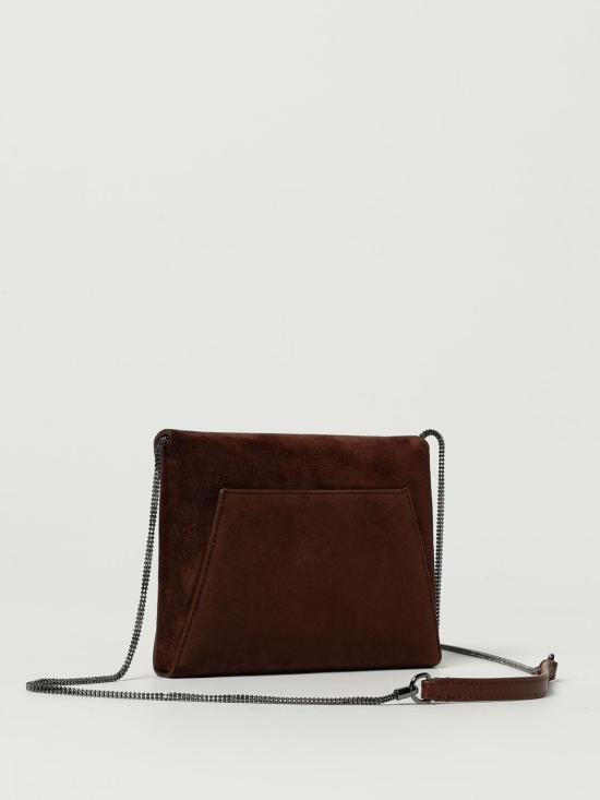 25FW 브루넬로 쿠치넬리 모닐레 장식 BC Duo 파우치 MWDLD2722 C4181 Burgundy - BRUNELLO CUCINELLI