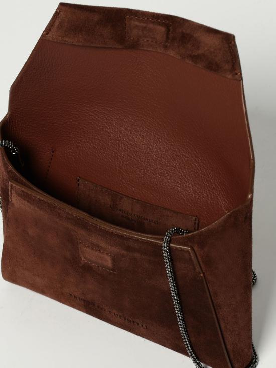 25FW 브루넬로 쿠치넬리 모닐레 장식 BC Duo 파우치 MWDLD2722 C4181 Burgundy - BRUNELLO CUCINELLI