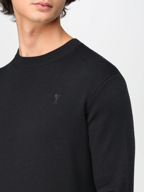 25FW 아미 ADC 크루넥 스웨터 HKS8260010 180 Black - AMI