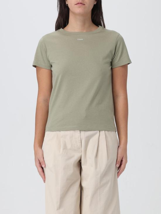 25FW 핑코 반팔 티셔츠 100373A1N8 U84 Green
