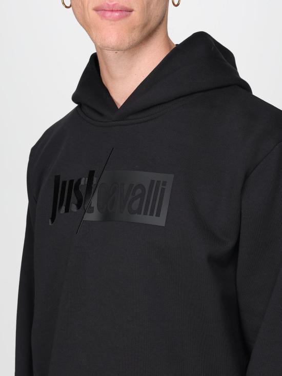 25FW 저스트까발리 긴팔 티셔츠 79OAIB01CF802 899 Black - JUST CAVALLI