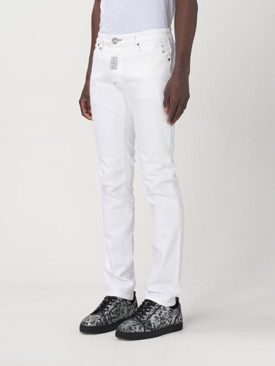 25SS 필립 플레인 데님 팬츠 SAECMDT4096PDE004N 01W White - PHILIPP PLEIN