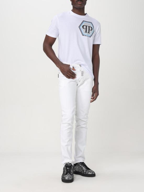 25SS 필립 플레인 데님 팬츠 SAECMDT4096PDE004N 01W White - PHILIPP PLEIN