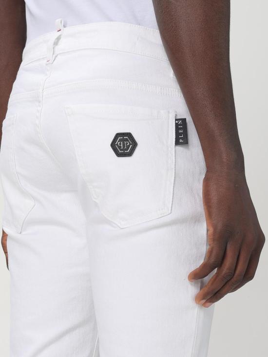 25SS 필립 플레인 데님 팬츠 SAECMDT4096PDE004N 01W White - PHILIPP PLEIN