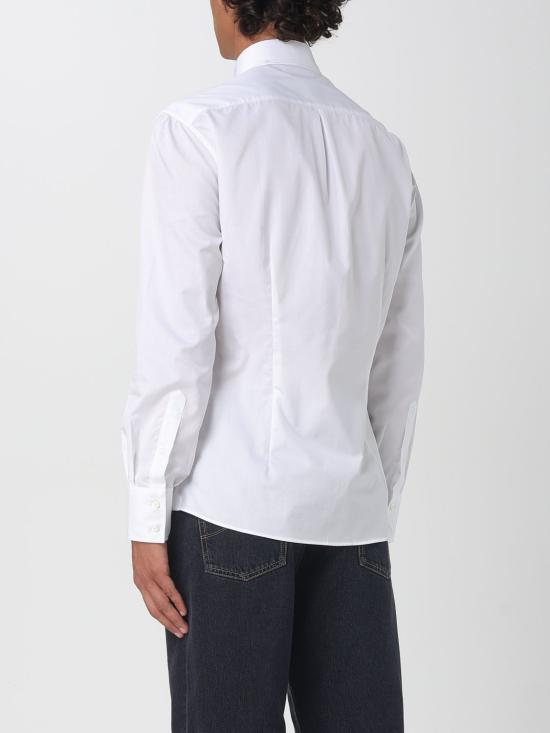 25FW 브루넬로 쿠치넬리 버튼 다운 칼라 슬림핏  트윌  셔츠  MBUC41716 C159 White - BRUNELLO CUCINELLI