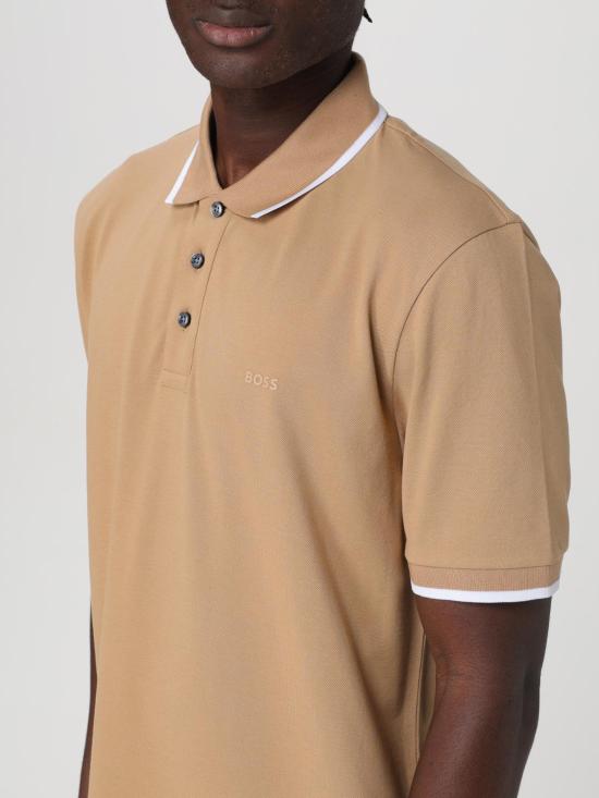 25FW 보스 폴로 티셔츠 50494697 101 Beige - BOSS
