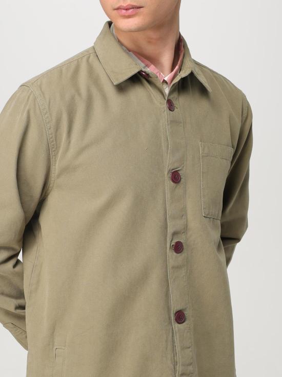 25FW 바버 워시드 코튼 오버셔츠 MOS0281 OL31 Green - BARBOUR