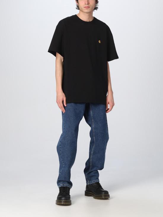25FW 칼하트 WIP 숏슬리브 체이스 티셔츠 I026391 00FXX Black - CARHARTT WIP