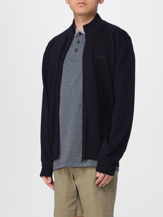 25SS 보스 집업 니트 50505998 404 Blue - BOSS