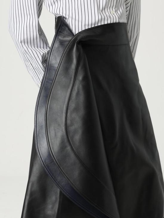 25FW 보테가베네타 미디 스커트 837452V5BX0 1112 Black - BOTTEGA VENETA