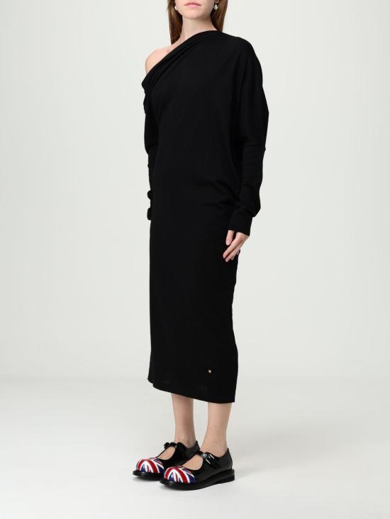 25FW 모스키노 롱 원피스 04810401 0555 Black - MOSCHINO