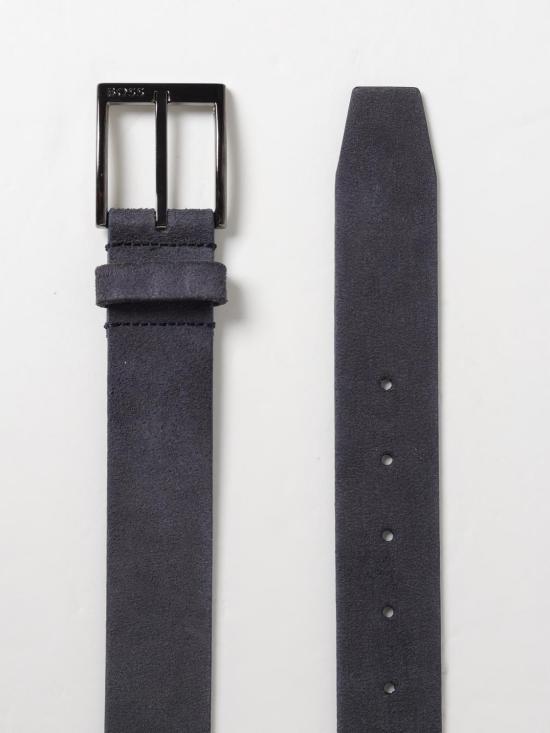 25SS 보스 가죽 벨트 50516742 401 Blue - BOSS