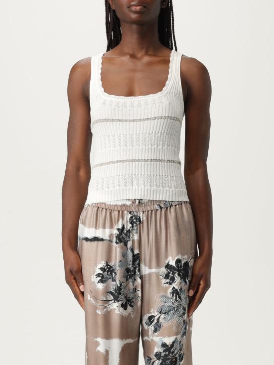 25FW 핑코 민소매 티셔츠 104736A2FC Z05 White