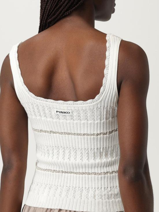 25FW 핑코 민소매 티셔츠 104736A2FC Z05 White - PINKO