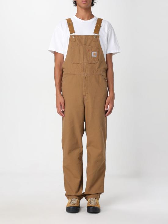 25FW 칼하트 WIP 디어본 캔버스 빕 오버롤 I026462 HZ02 Brown