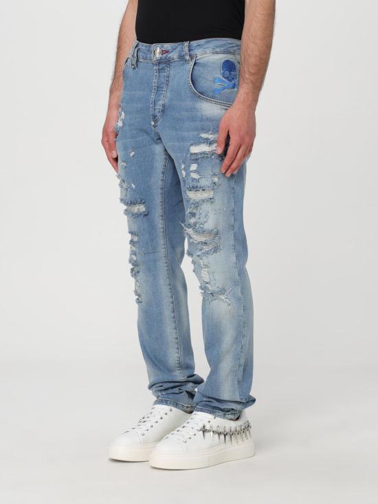  필립 플레인 데님 팬츠 SADCMDT3678PDE004N 29MI Sky Blue - PHILIPP PLEIN