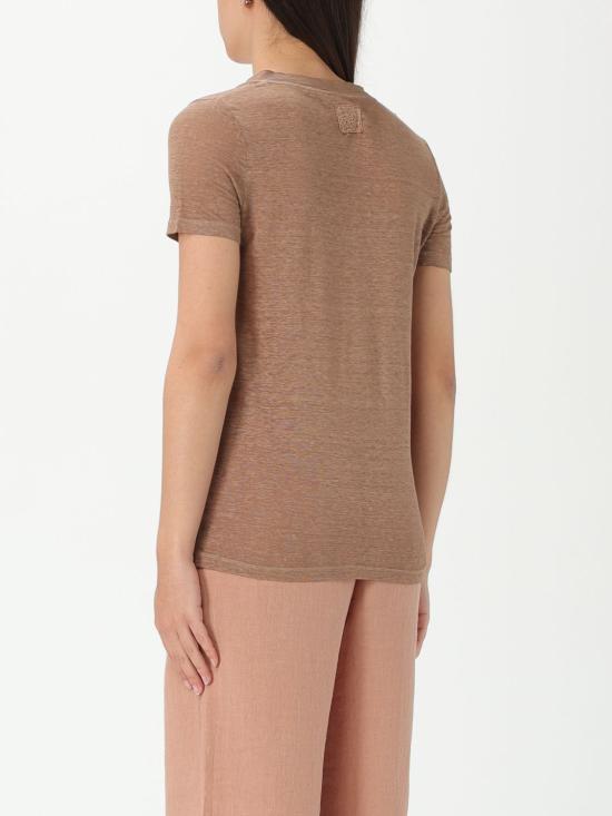 25SS 120 리노 반팔 티셔츠 32ALIW7665000B56832ALIW S00072 Tobacco - 120 LINO