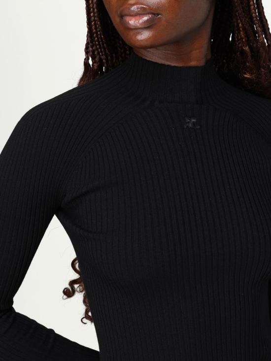 25FW 쿠레쥬 터틀넥 325MPU251FI0001 9999 Black - COURREGES