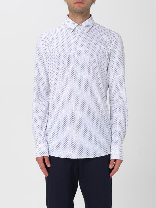 25SS 보스 긴팔 셔츠 50539392 450 Gnawed Blue