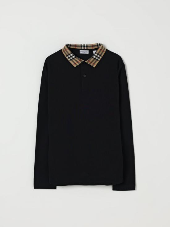 25FW [키즈] 버버리 폴로 셔츠 8113279 A1189 Black
