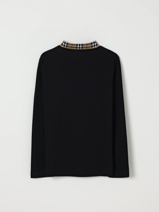 25FW [키즈] 버버리 폴로 셔츠 8113279 A1189 Black - BURBERRY