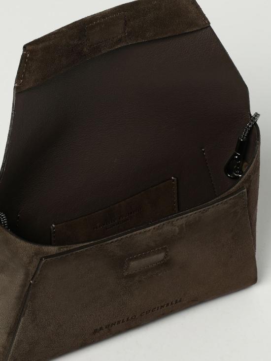 25FW 브루넬로 쿠치넬리 모닐레 장식 BC Duo 파우치 MWDLD2722 C7284 Dark - BRUNELLO CUCINELLI