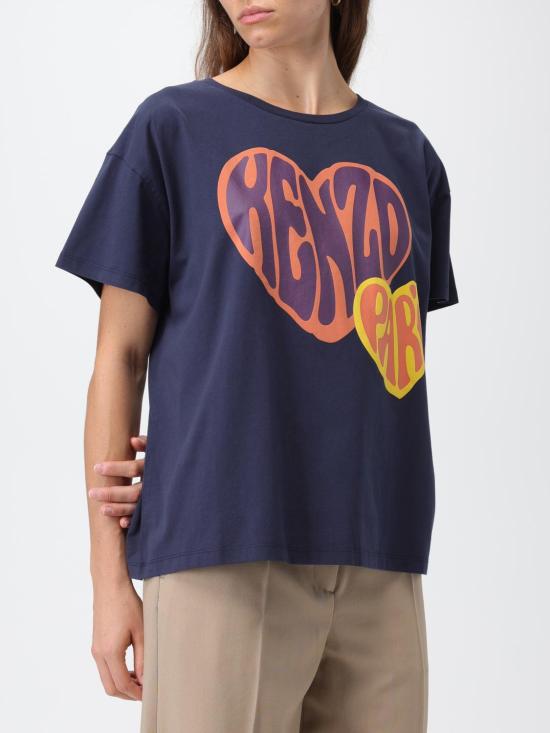  겐조 반팔 티셔츠 FD62TS0704SO 77 Blue - KENZO