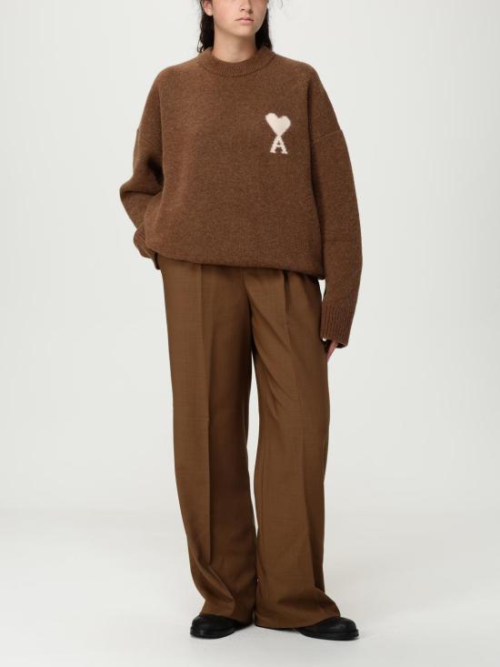 25FW 아미 ADC 크루넥 스웨터 UKS836KN0135 217 Brown - AMI